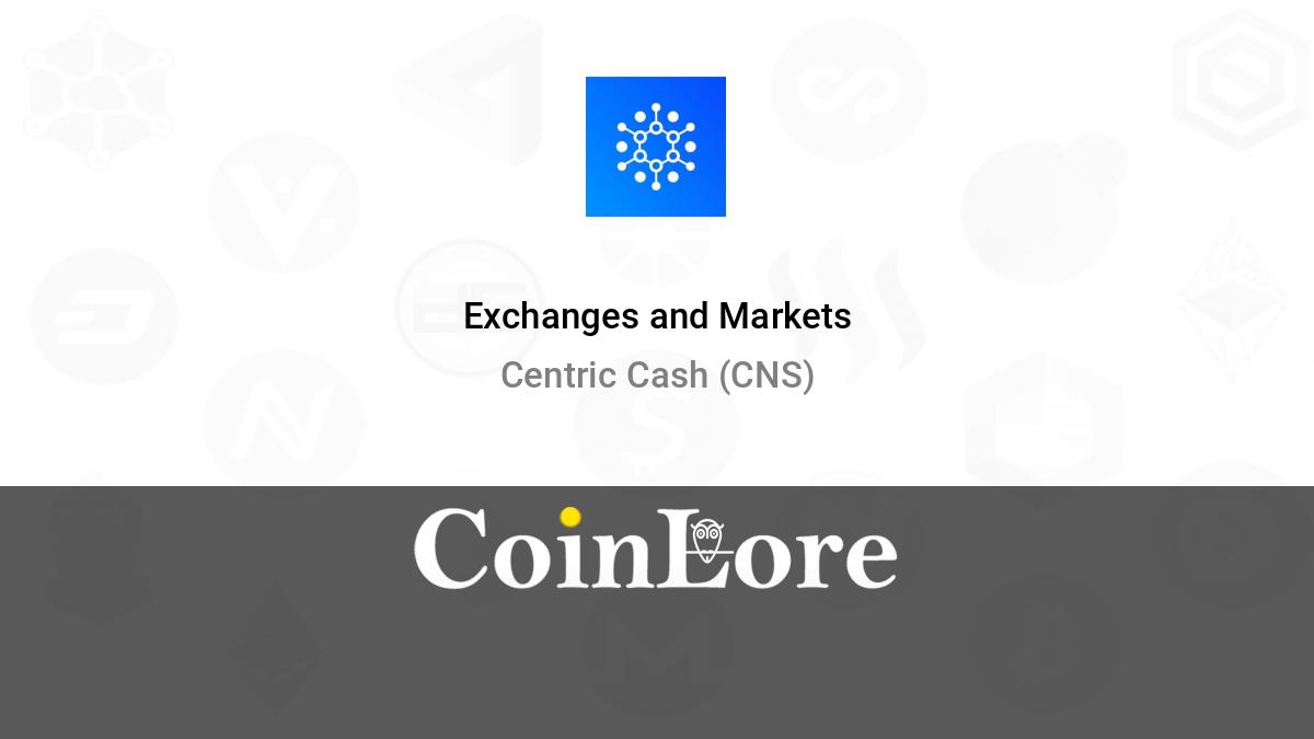 Centric Swap CNS to Tether USD Exchange / Buy & Sell Bitcoin / HitBTC