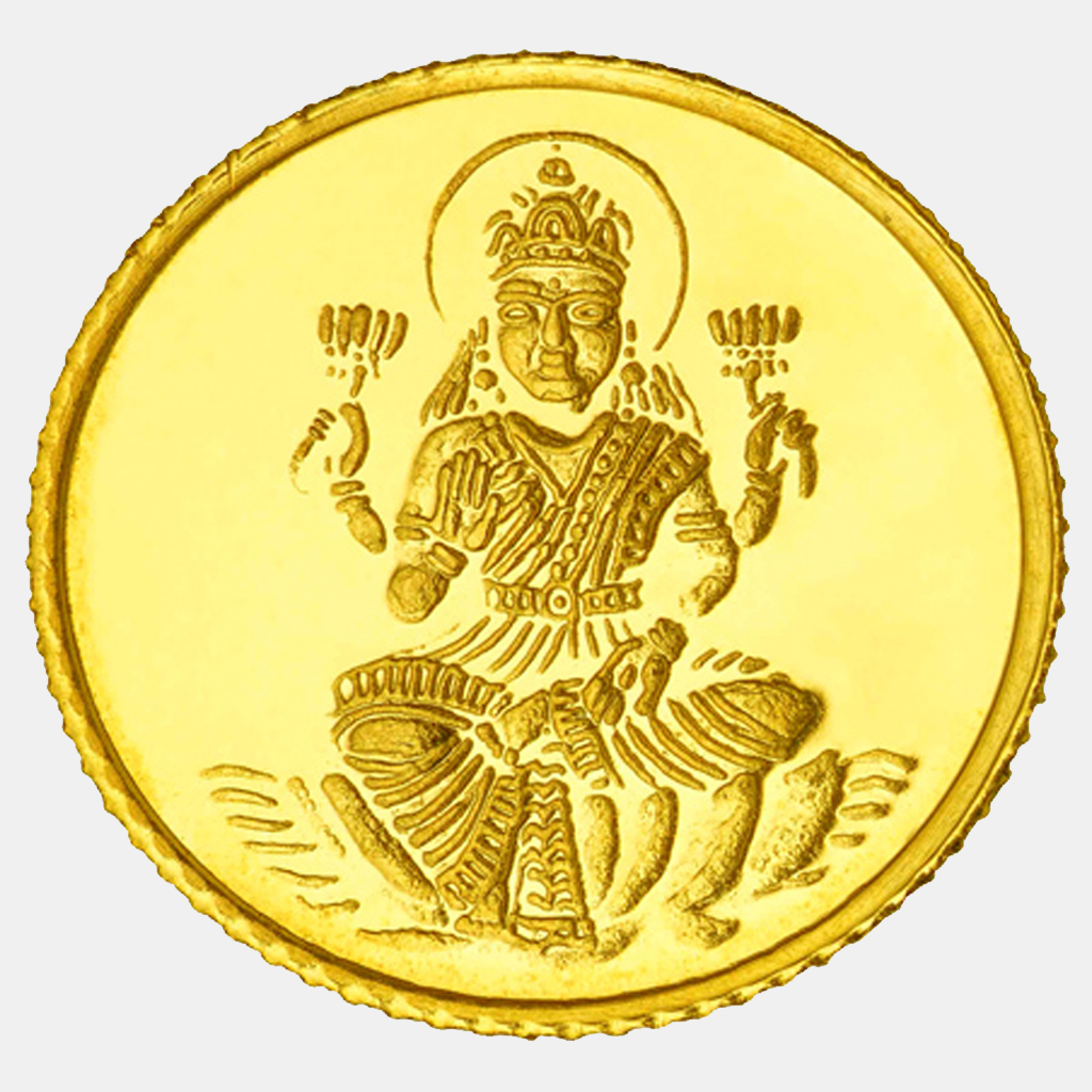 Buy 1 gram Lakshmi gold coin | Gold Coins | SVTM Jewels