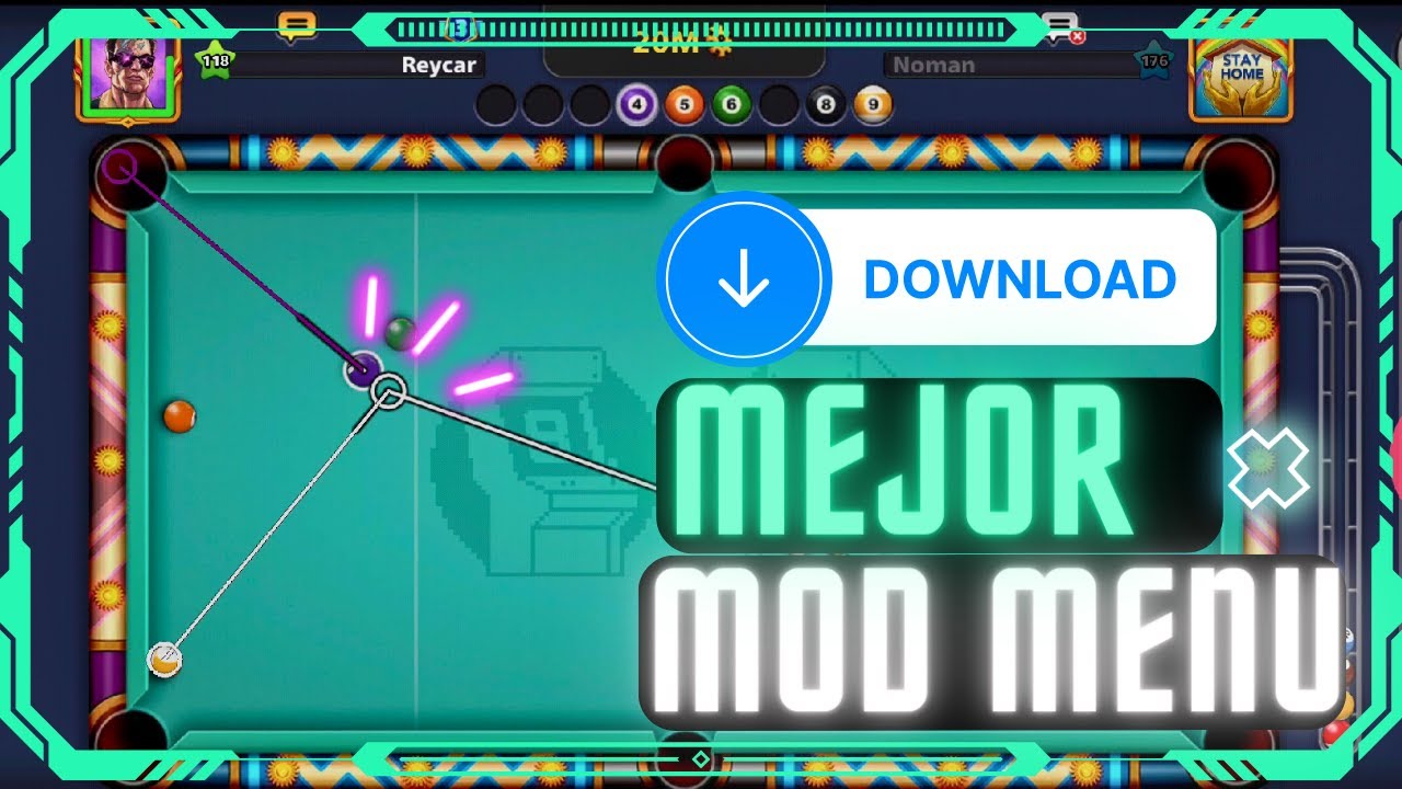 Download 8 Ball Pool MOD APK vbeta1 (Long Line) For Android