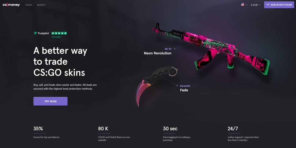 Sell CS:GO/CS2 Skins and Items for Real Money Instantly - coinlog.fun