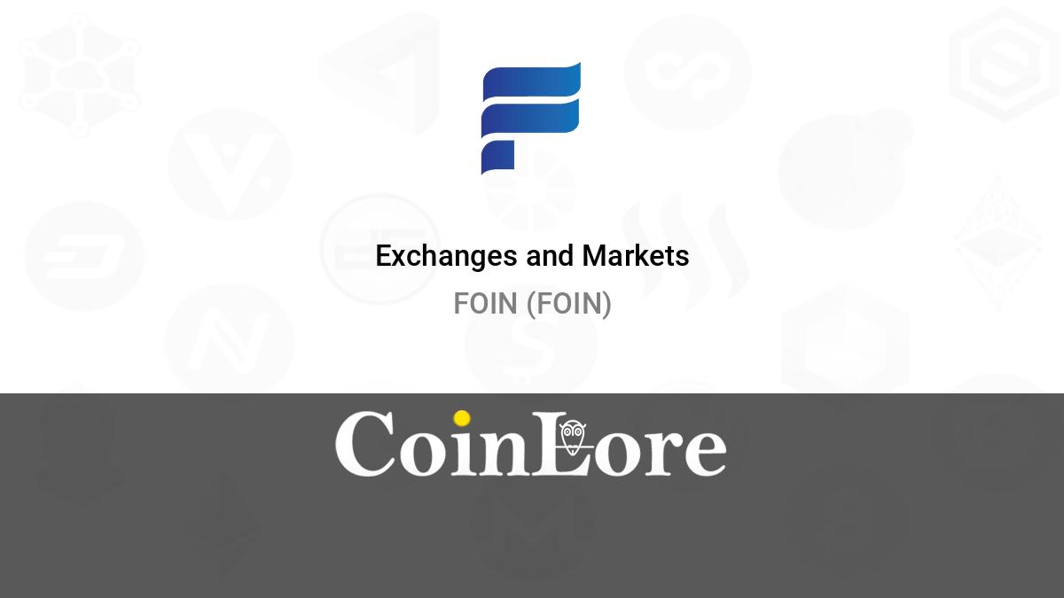 FOIN Price Today - FOIN Coin Price Chart & Crypto Market Cap