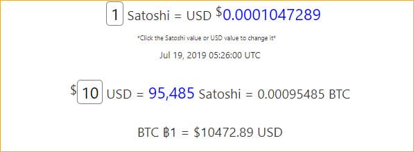 Convert Satoshi to EUR Euro and EUR to Satoshi