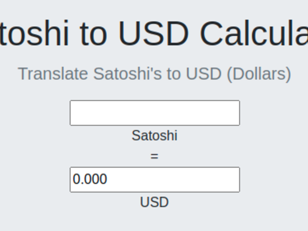 Convert SATS to USD - Satoshi to US Dollar Converter | CoinCodex