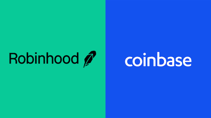 Coinbase or Robinhood share prices: which neo-broker to back?