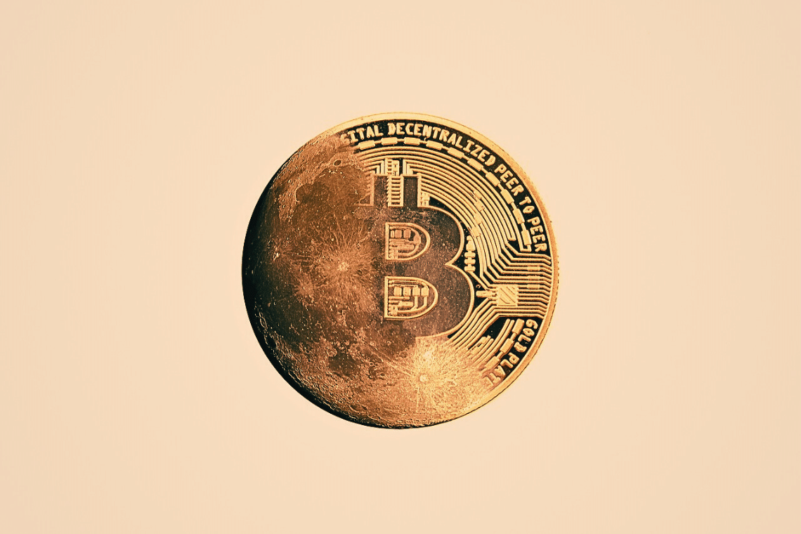 Bitcoin to the moon realistic view. | Bitcoin, 2pac art, Bitcoin logo