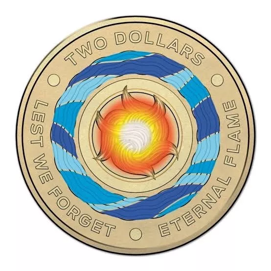 $2 Coloured Coin - Australian Olympic Team - BLUE