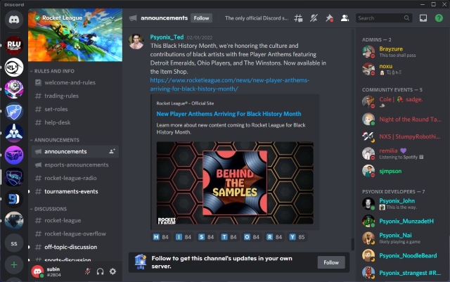 The RL Garage Discord app | News | Rocket League Garage