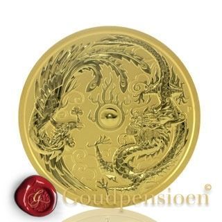 1 Ounce Gold Dragon Phoenix Coin