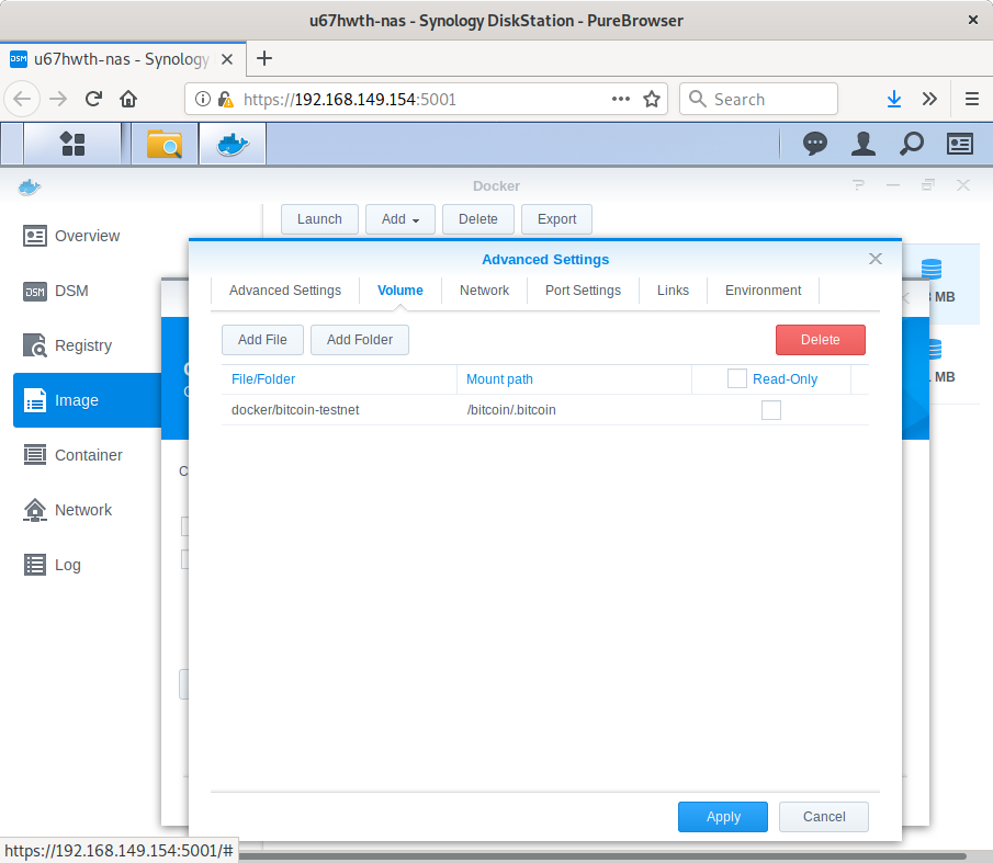 Running a Bitcoin node on Synology NAS