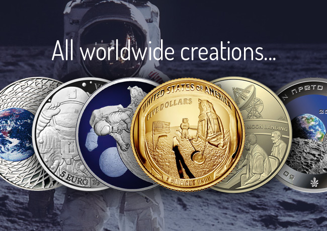 1 oz Moon Landing Gold Coin ()