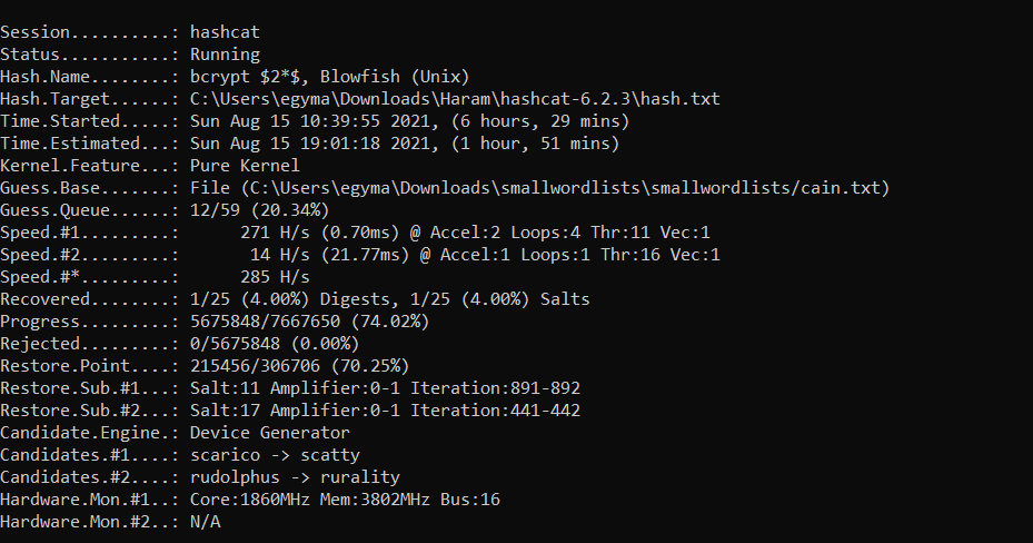 Bitcoin Core Password Recovery With Hashcat -