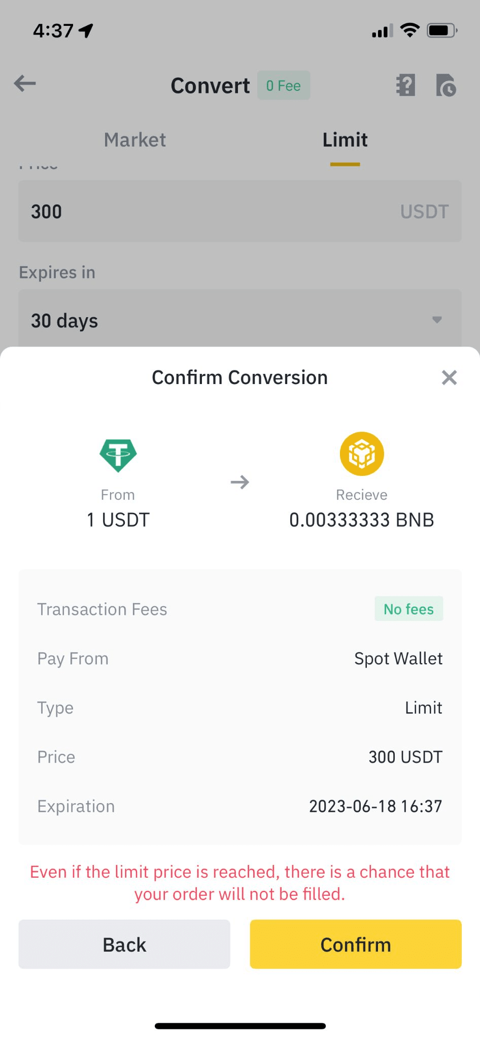 Convert USDT to USD ( Tether to United States Dollar)