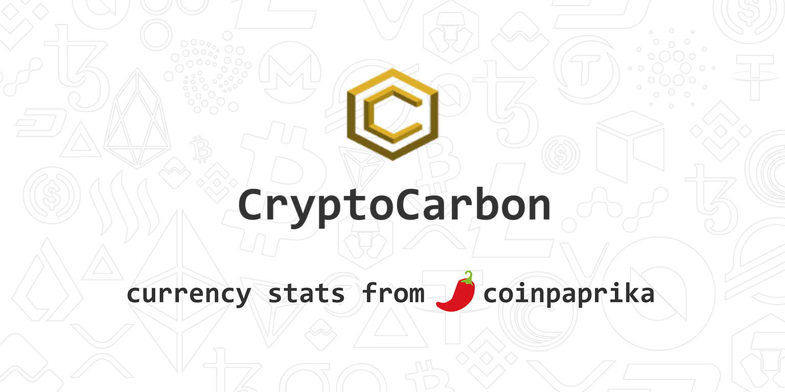 Price CryptoCarbon - CCRB, online chart, quotes, history | What is CryptoCarbon?