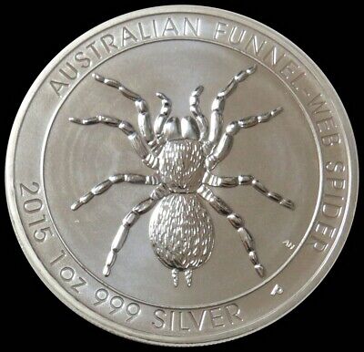 1oz Silver FUNNEL-WEB SPIDER - € : Weighton Coin Wonders, Gold & Silver Coin Specialists