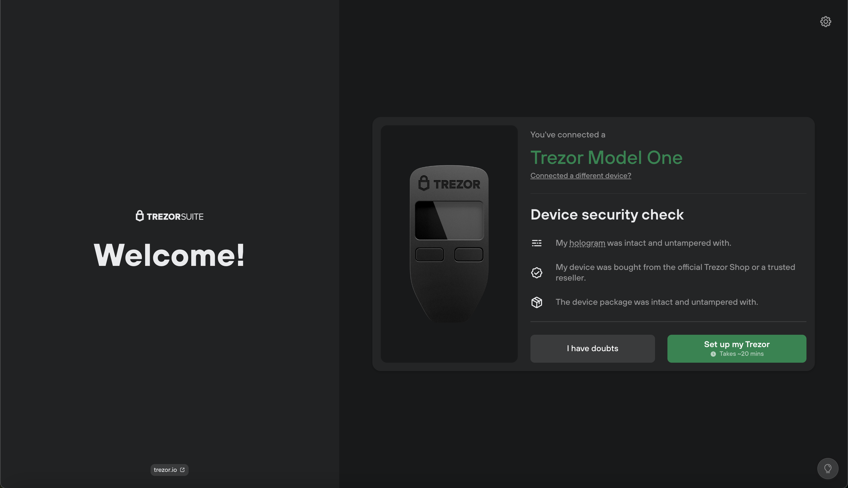 TREZOR One Dev Kits