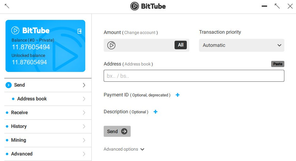 BitTube Cash (TUBE) Wallets | CryptUnit