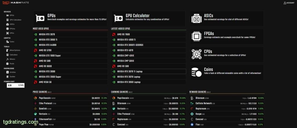 GPU calculator for crypto mining - coinlog.fun