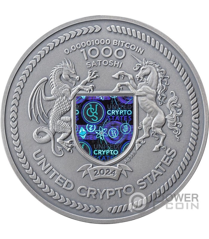 50 Gram Crypto Silver Coin ( Purity) – Bangalore Refinery