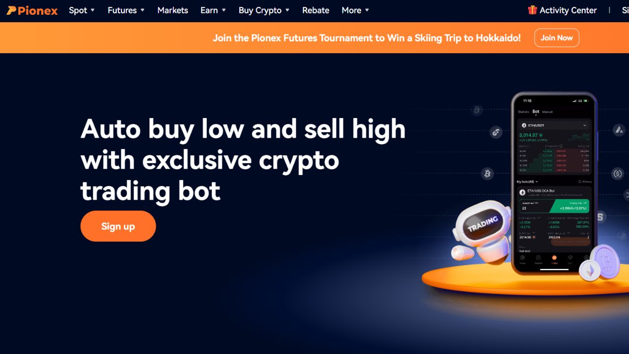 Pionex | Bitcoin Ethereum Auto buy low and sell high | Free Crypto Trading Bot