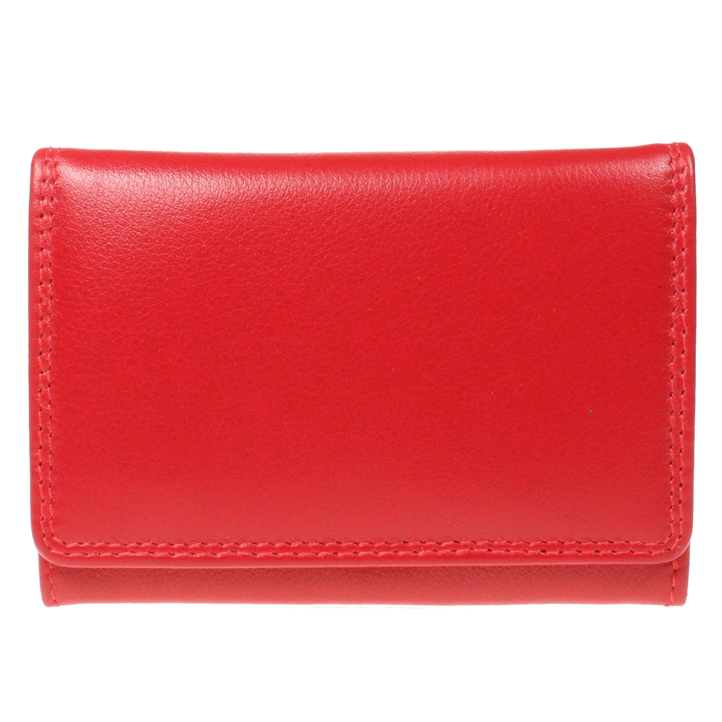 Textured Red Leather Wallet with 4 Card Slots - Barneys Originals