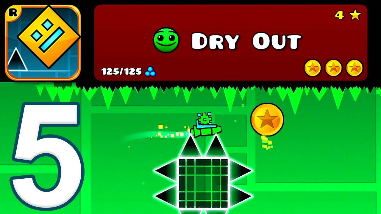 Geometry Dash - Dry Out All Coins!