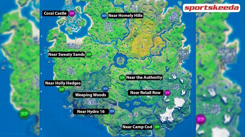 Fortnite Season 4 XP Coins Locations - Maps for All Weeks! - Pro Game Guides