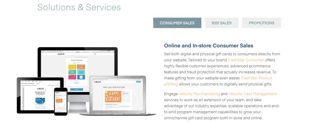 CashStar Velocity Services for Merchant Gift Card Program - Velocity B2B