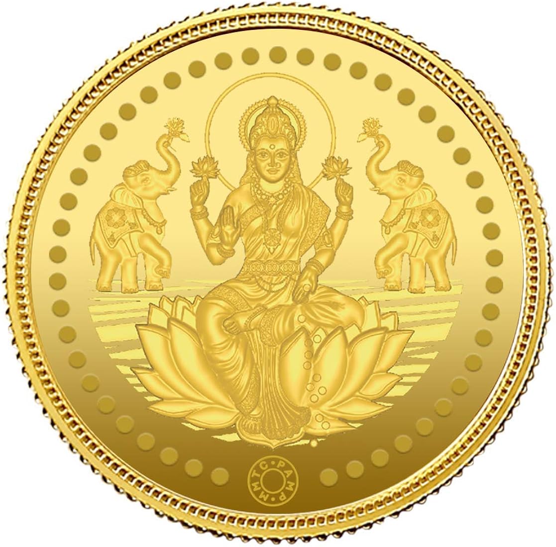 Diviniti Luxurious Gold Coin| Laxmi & Ganesha 24K Gold Coin| 18mm