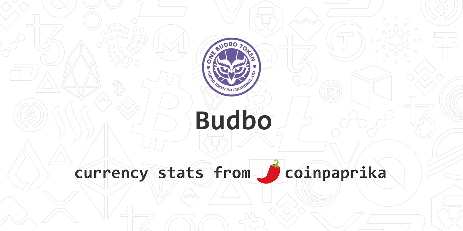 Budbo (BUBO) live coin price, charts, markets & liquidity