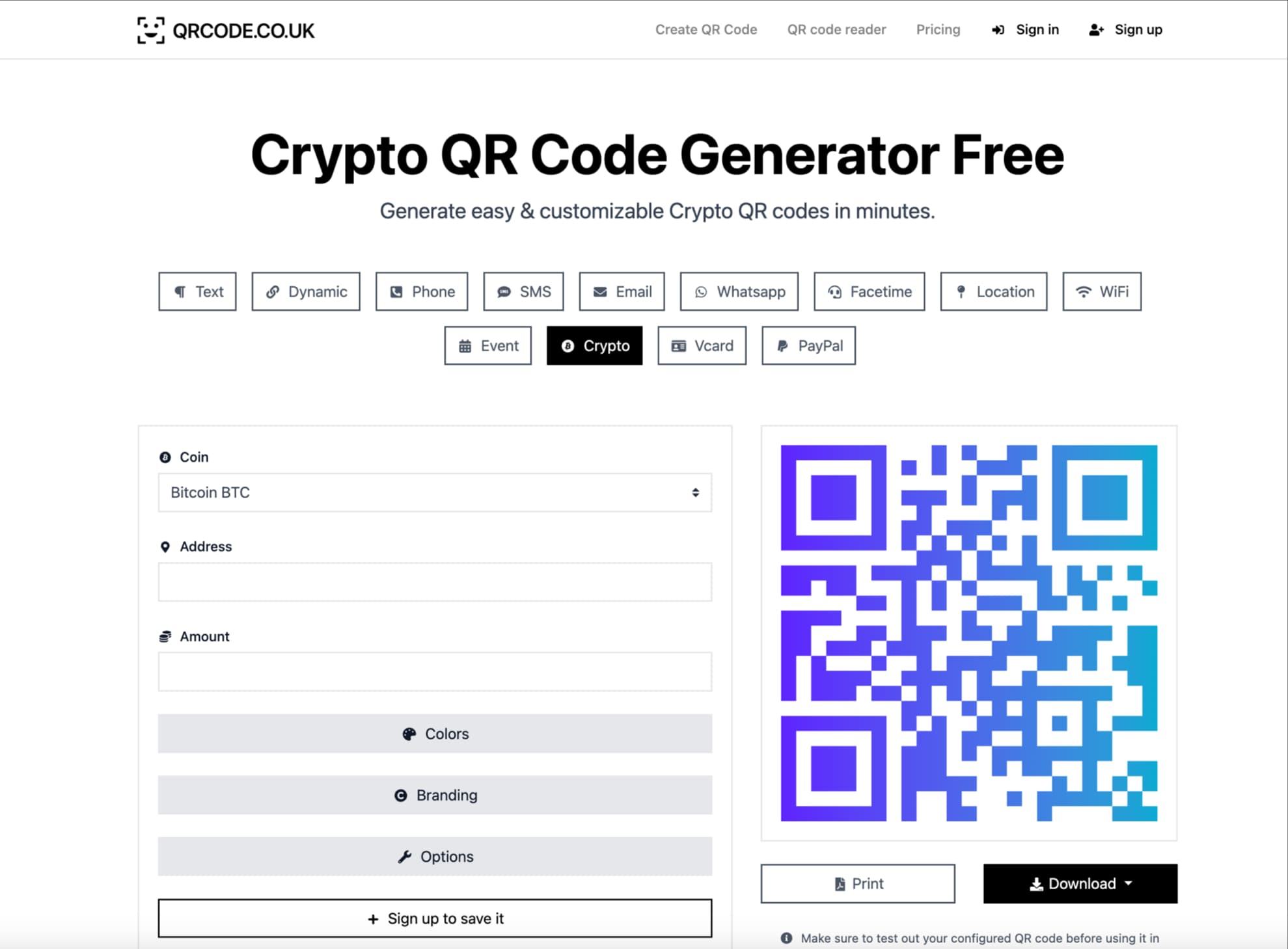 Free ETHEREUM QR Code Generator - coinlog.fun