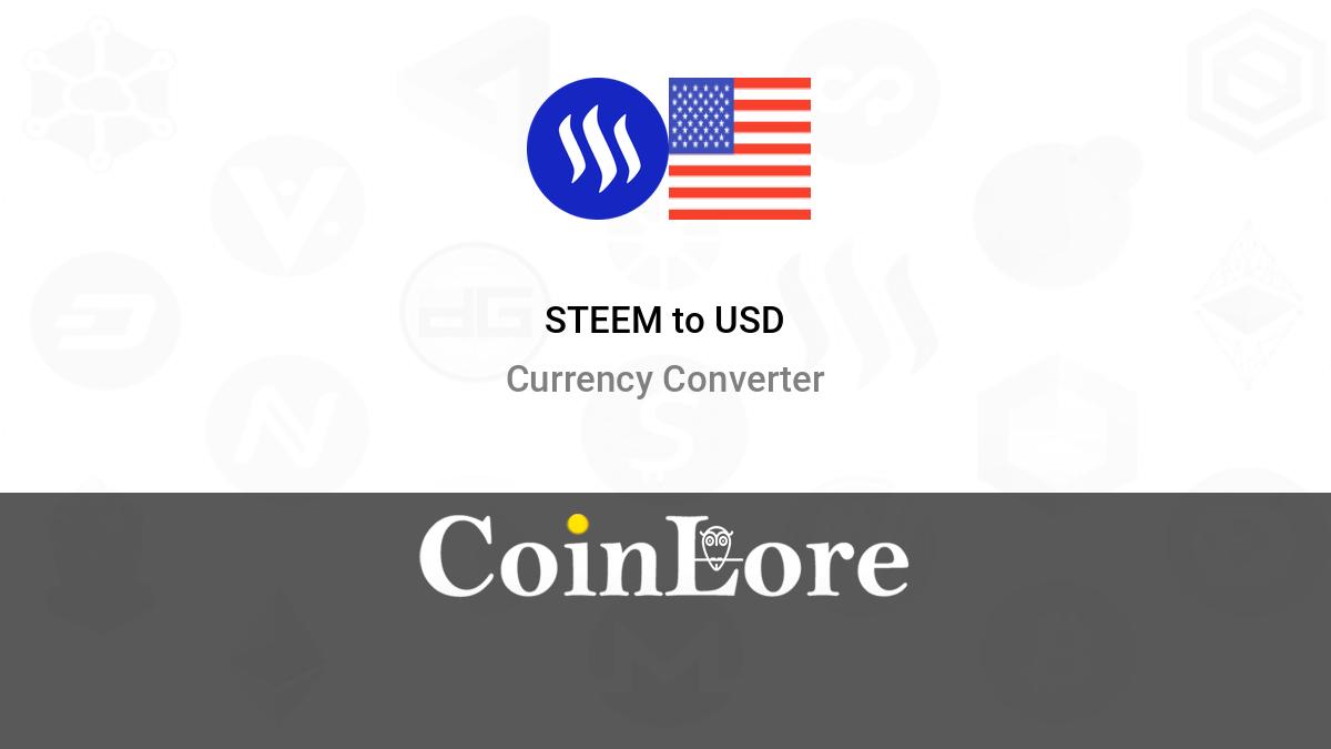 STEEM to USD Price Converter & Calculator, Live Exchange Rate | CoinBrain