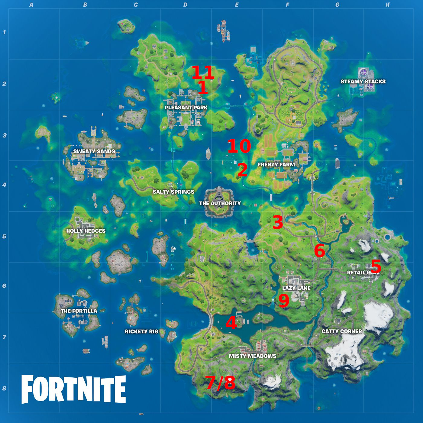 All Fortnite Season 4 Week 3 XP Coin Locations