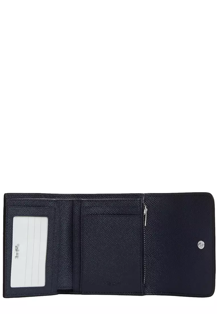 Electric blue leather effect wallet with flap | The Kooples