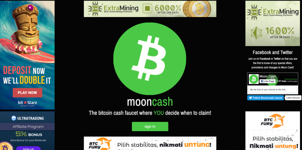 Moon-Cash Review - Earn Bitcoin Cash with Faucet