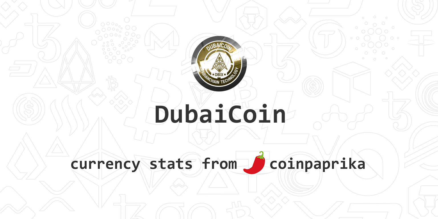 DubaiCoin cryptocurrencies DBIX price, mining and useful links