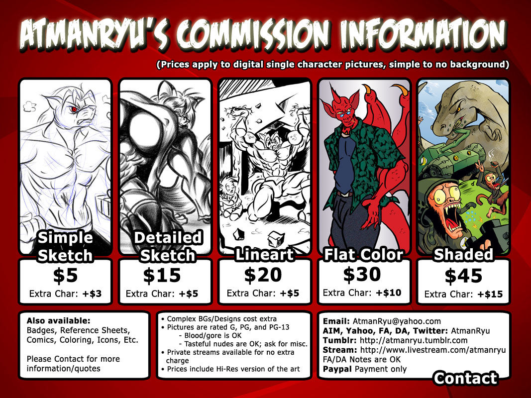 Commission Pricing Guide – Morbid Smile