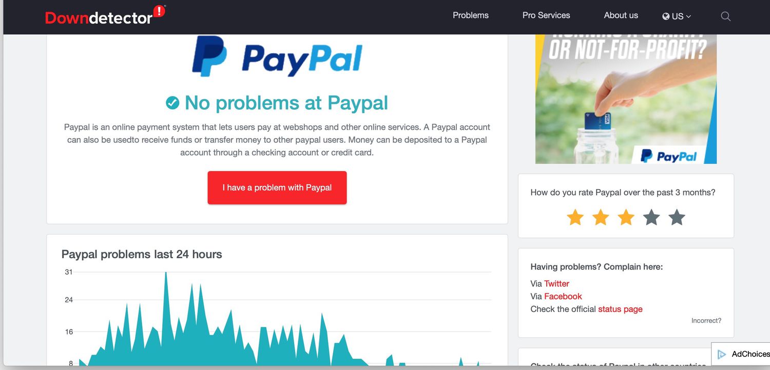 PayPal Status. Check if PayPal is down or having problems. | StatusGator