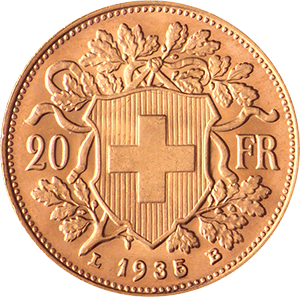 Swiss 20 Franc Gold Coin (Date of our Choice) | Golden Eagle Coins