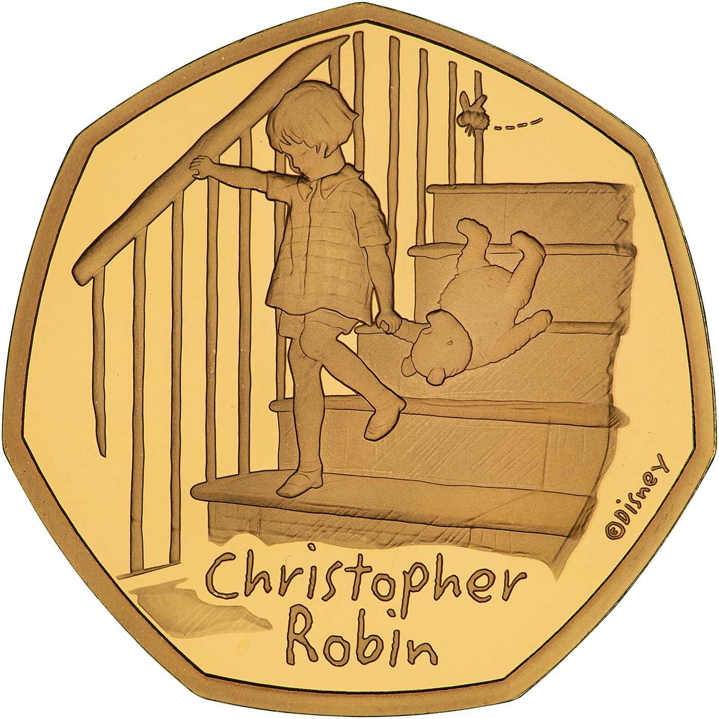 Christopher Robin Gold Proof 50p Coin | Chards