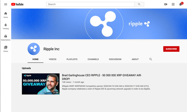 Cryptocurrency company Ripple sues YouTube over scam videos - The Verge