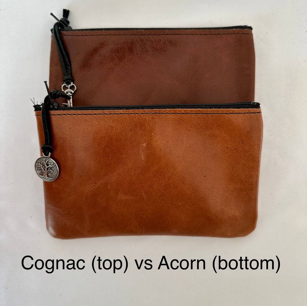 The Cael | Handmade Leather Coin Purse with Zipper