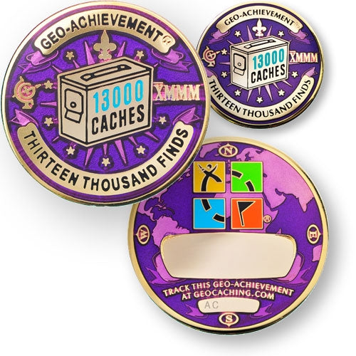 Difficulty and Terrain Grid Challenge Geocoin and Tag Set – Landsharkz