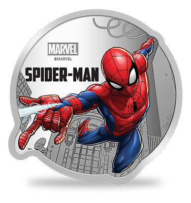 SPIDER-MAN Web-Slinger 1 oz Silver Coin $2 Niue -