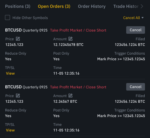 Binance types of orders