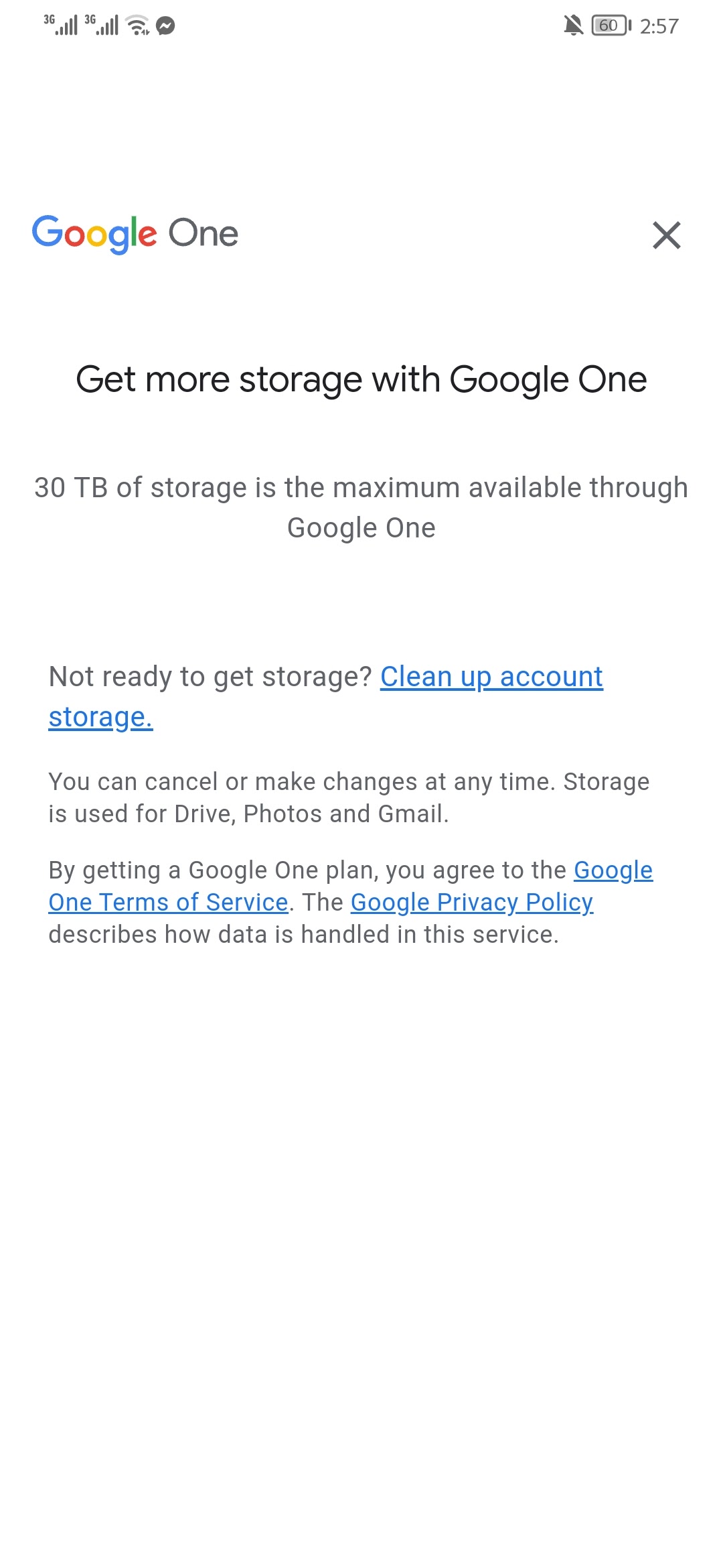 Buy more Google storage - Computer - Google Drive Help