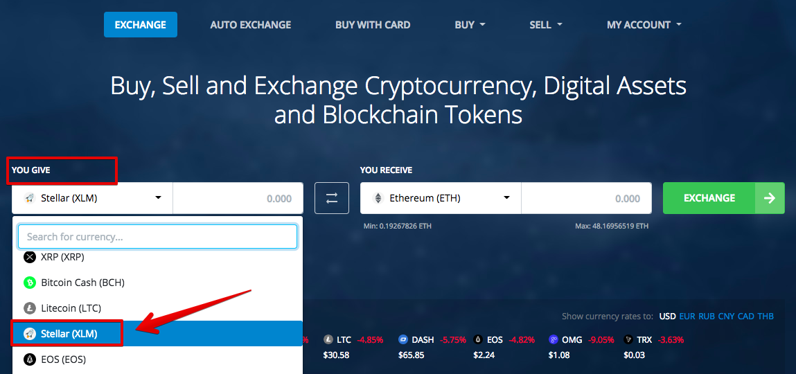 Ethereum to Stellar Conversion | ETH to XLM Exchange Rate Calculator | Markets Insider