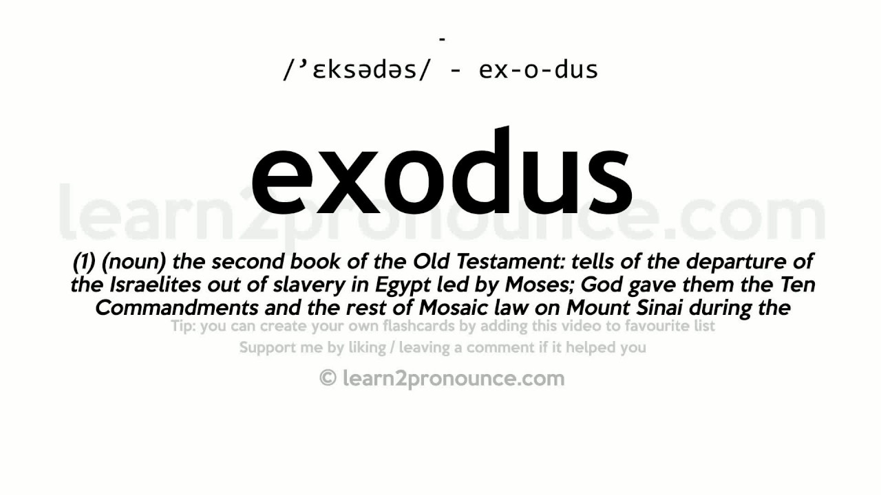 exodus - Wiktionary, the free dictionary