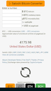 Bitcoin & Satoshi Calculator / Converter