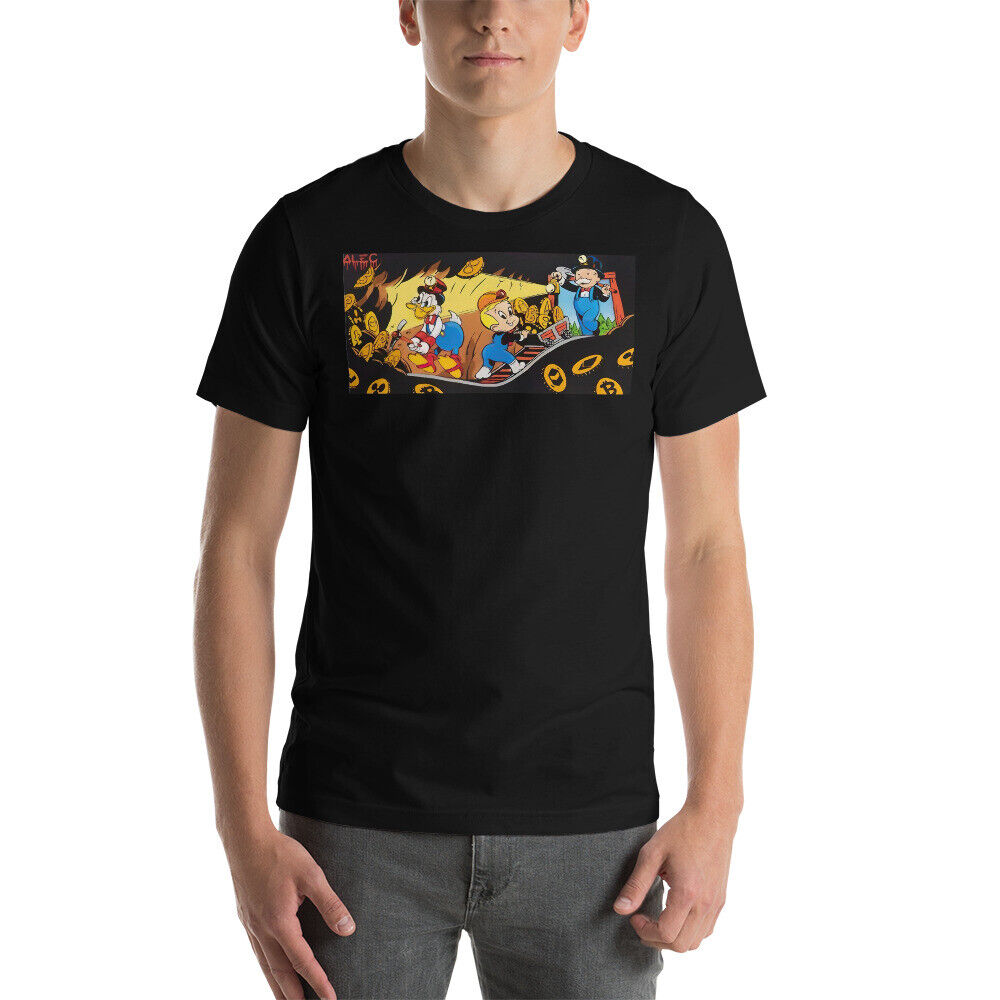 Monopoly Man Jumps for Joy Bitcoin T-Shirt! (XXXL, Black) price in UAE | Amazon UAE | kanbkam