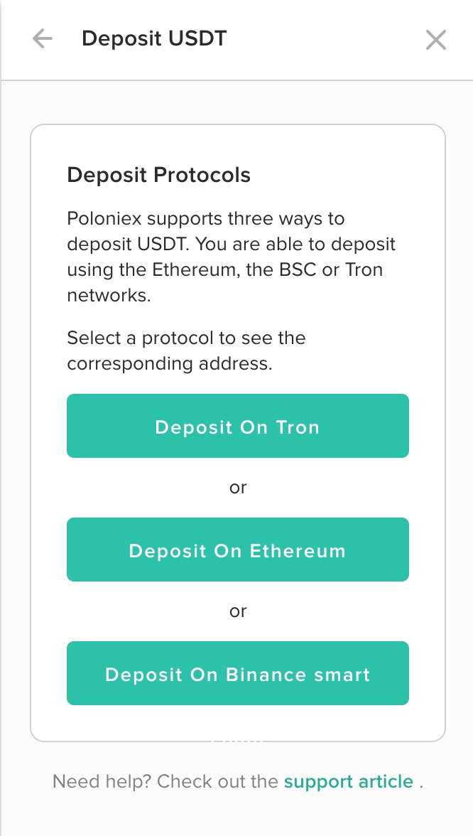 Tron (USDT) / Transaction Detail / $, from poloniex to unknown wallet - ClankApp
